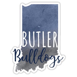 Butler Bulldogs Watercolor State Die Cut Decal 2-Inch 4-Pack