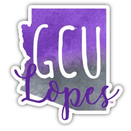 Grand Canyon University Lopes Watercolor State Die Cut Decal 2-Inch 4-Pack