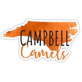 Campbell University Fighting Camels Watercolor State Die Cut Decal 2-Inch 4-Pack