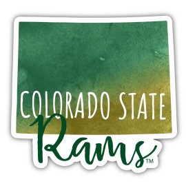 Colorado State Rams Watercolor State Die Cut Decal 2-Inch 4-Pack