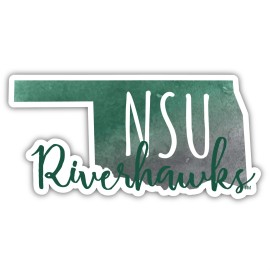 Northeastern State University Riverhawks Watercolor State Die Cut Decal 2-Inch 4-Pack