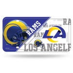 Rico Industries NFL Football Los Angeles Rams Split Metal Auto Tag 8.5