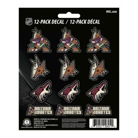 Arizona Coyotes 12 Count Mini Decal Sticker Pack