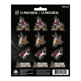 Arizona Coyotes 12 Count Mini Decal Sticker Pack