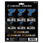 St. Louis Blues 12 Count Mini Decal Sticker Pack