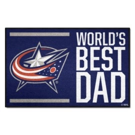 Columbus Blue Jackets Starter Mat Accent Rug - 19in. x 30in. World's Best Dad Starter Mat