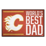 Calgary Flames Starter Mat Accent Rug - 19in. x 30in. World's Best Dad Starter Mat