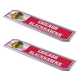 Chicago Blackhawks 2 Piece Heavy Duty Aluminum Embossed Truck Emblem Set