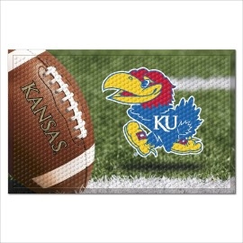 University of Kansas Rubber Scraper Door Mat