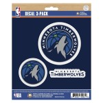 Minnesota Timberwolves 3 Piece Decal Sticker Set
