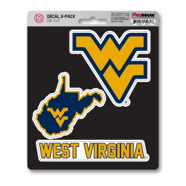 Fanmats, West Virginia University Decal 3-pk