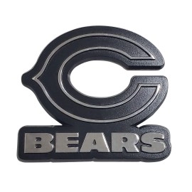 FANMATS 28682 chicago Bears 3D chrome Metal Auto Emblem - c Logo & Bears Wordmark