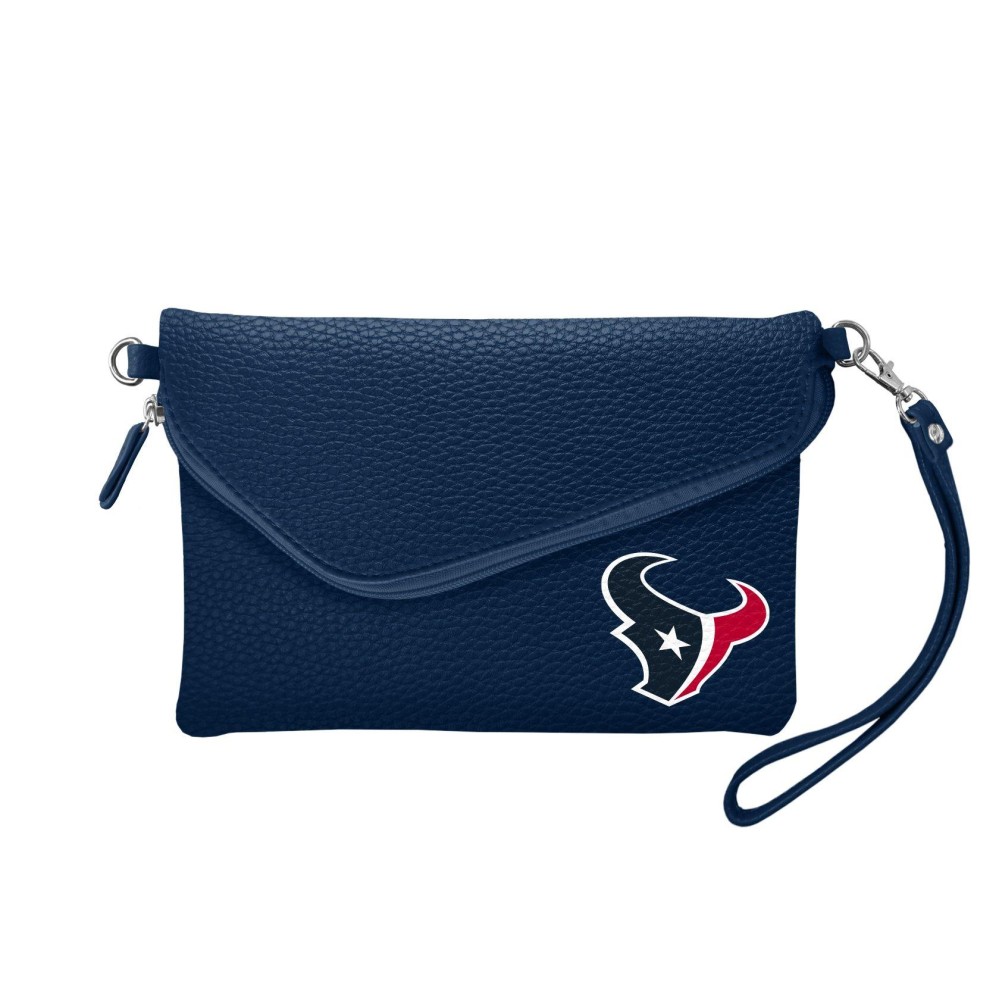 Littlearth womens NFL Houston Texans Pebble Fold Over Crossbody Purse, Team Color, 6