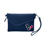 Littlearth womens NFL Houston Texans Pebble Fold Over Crossbody Purse, Team Color, 6