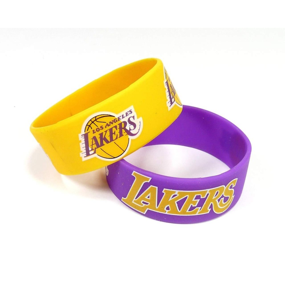 aminco Los Angeles Lakers Bracelets - 2 Pack Wide