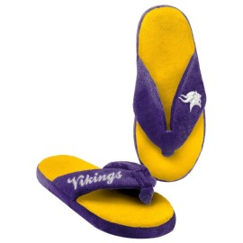 Forever Collectibles NFL Minnesota Vikings SLPFFNFTHGWMMV Slippers, Team Colors, One Size