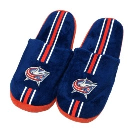 Columbus Blue Jackets Slipper - Men Stripe - (1 Pair) - L