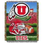 Utah OFFIcIAL collegiate Home Field Advantage Woven Tapestry Throw(D0102HHMI6V)