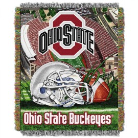 Northwest Ohio State Buckeyes NcAA Woven Tapestry Throw (Home Field Advantage) (48x60)