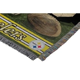 Northwest NFL Pittsburgh Steelers Unisex-Adult Woven Tapestry Throw Blanket, 48