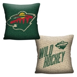 Northwest NHL Minnesota Wild Double Sided Woven Jacquard Pillow, 20