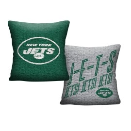 The Northwest Company NFL New York Jets Double Sided Woven Jacquard Pillow, 20