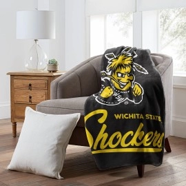 Northwest NCAA Wichita State Shockers Unisex-Adult Raschel Throw Blanket, 50