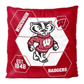 Wisconsin OFFIcIAL NHL connector Double Sided Velvet Pillow 16 x 16(D0102HARZPg)