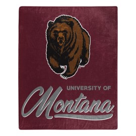 Northwest NcAA Montana grizzlies Unisex-Adult Raschel Throw Blanket, 50 x 60, Signature