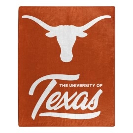 Texas OFFIcIAL NcAA Signature Raschel Throw Blanket(D0102HX6YDJ)