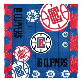 clippers OFFIcIAL NBA Hexagon FullQueen comforter & Shams Set 86 x 86(D0102H94D3U)