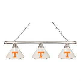 University of Tennessee 3 Shade Billiard Light with Chrome FIxture