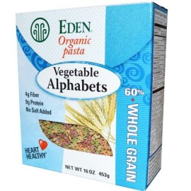 Eden Foods Organic Vegetable Alphabets 16 oz. (Pack of 6)
