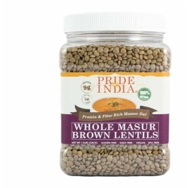 Pride Of India - Indian Whole Brown Crimson Masur Lentils - Protein & Fiber Rich Masoor Whole(D0102Hp6Xnv.)