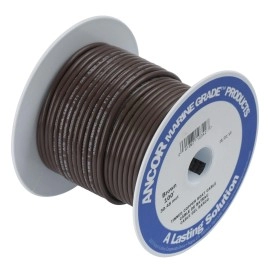 Ancor 102225 Marine Grade Electrical Primary Tinned Copper Boat Wiring (16-Gauge, Brown, 250-Feet)