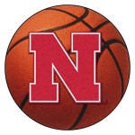 University of Nebraska Basketball Rug - 27in. Diameter