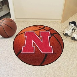 University of Nebraska Basketball Rug - 27in. Diameter