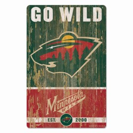 NHL Minnesota Wild 11x17 Wood Sign, Team Color, One Size