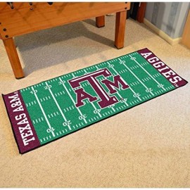 FANMATS Sports Team Logo Design Indoor Floor Carpet Texas A&M Runner 30