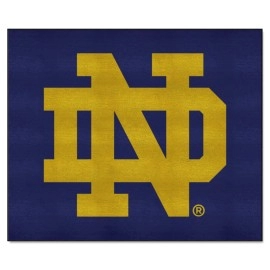 FANMATS 4413 Notre Dame Fighting Irish Tailgater Rug - 5ft. x 6ft. Sports Fan Area Rug Home Decor Rug and Tailgating Mat - ND Primary Logo