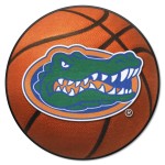 FANMATS 4156 Florida gators Basketball Shaped Rug - 27in. Diameter Basketball Design Sports Fan Accent Rug - gator Head Primary Logo