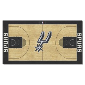 FANMATS 9402 San Antonio Spurs Large court Runner Rug - 30in. x 54in.