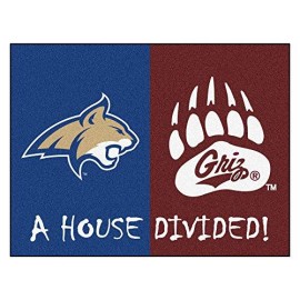FANMATS 12663 NCAA House Divided Montana/Montana State House Divided Mat