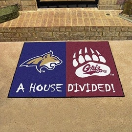 FANMATS 12663 NCAA House Divided Montana/Montana State House Divided Mat
