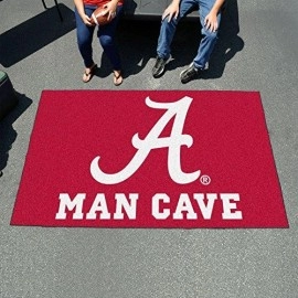 FANMATS NCAA University of Alabama Sports Team Logo Man Cave UltiMat Rug - 5 x 8