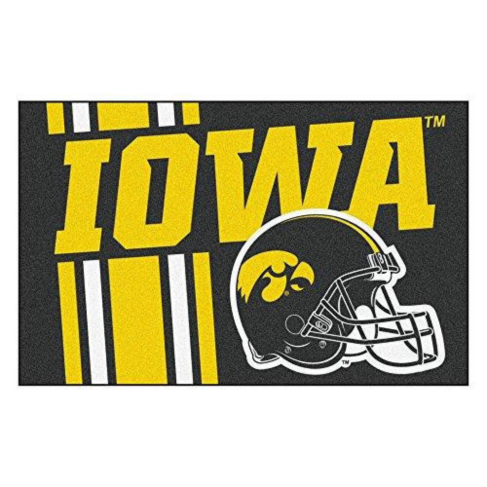 FANMATS 18746 Iowa Uniform Inspired Starter Rug, 19