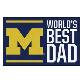 Fanmats, University of Michigan Starter Mat - World's Best Dad