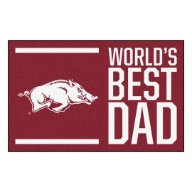 Fanmats, University of Arkansas Starter Mat - World's Best Dad