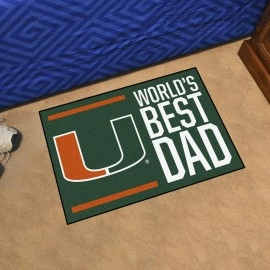 Fanmats, University of Miami Starter Mat - World's Best Dad