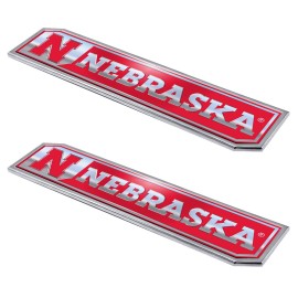 Fanmats, University of Nebraska Embossed Truck Emblem 2-pk